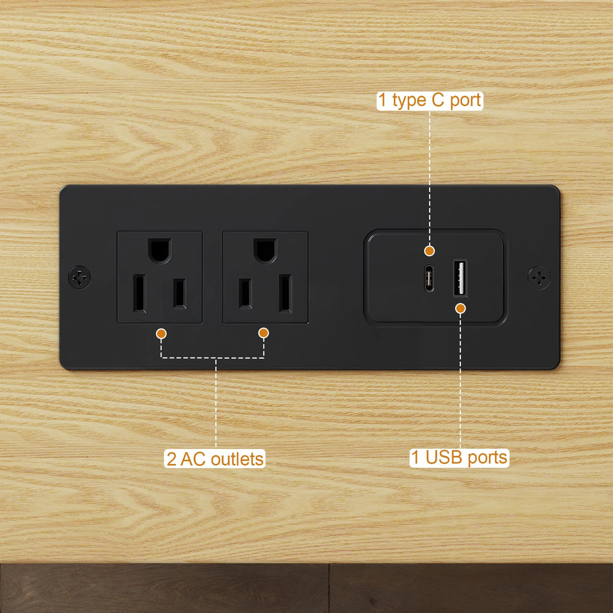 Mid-Century Walnut Power Media Console