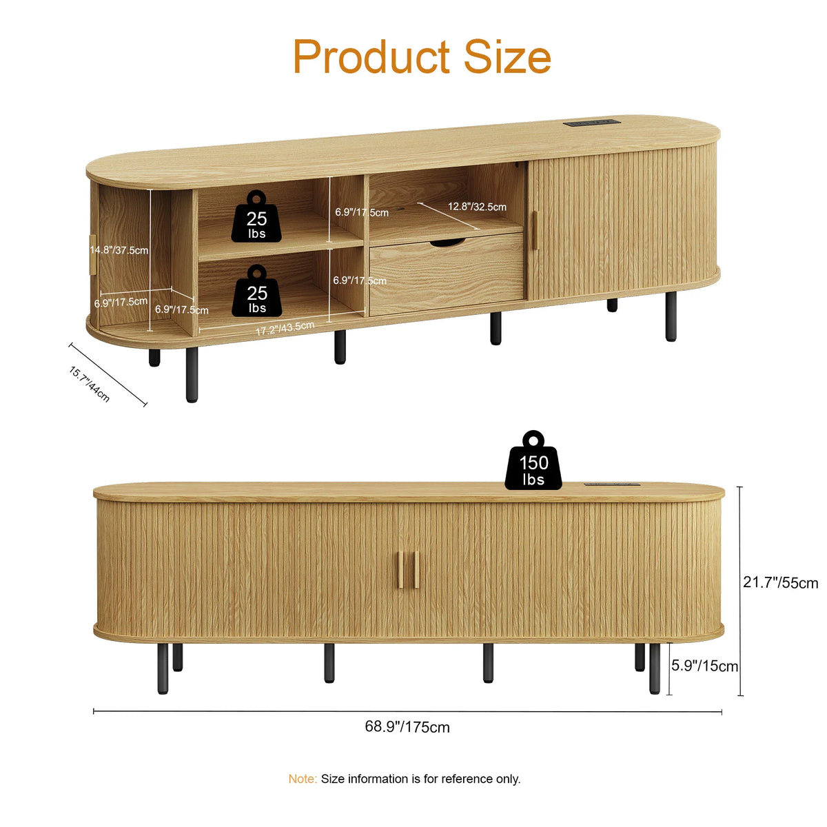 Mid-Century Walnut Power Media Console